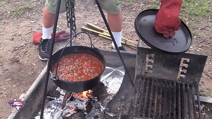 Campfire Dutch Oven Chili with Cornbread - Family Spice