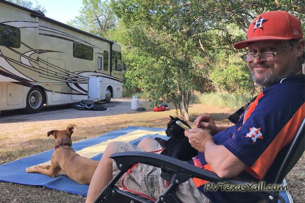 Relaxing at Lake Corpus Christi