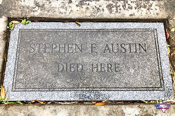 Stephen F Austin Marker at the McKinstry Homesite