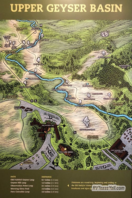 Upper Geyser Basin Map