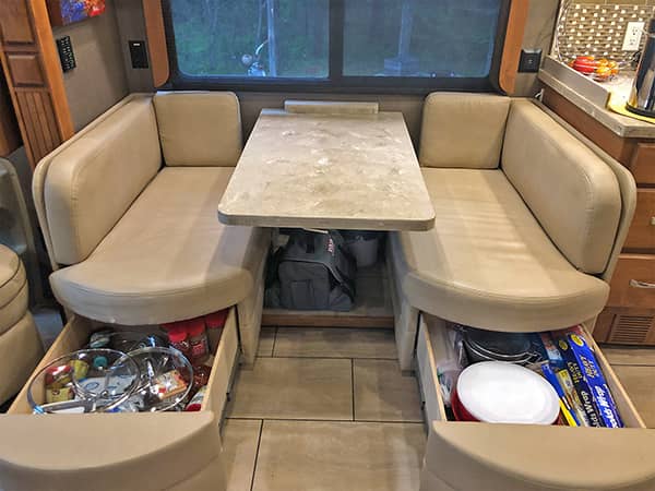 Storage Under Dinette Seats