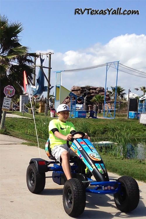 Riding the Fun Carts at Jamaica Beach