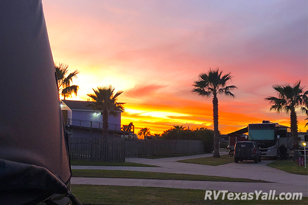 Sunset at Jamaica Beach RV Resort