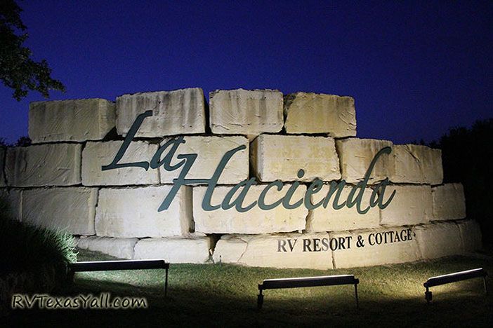 La Hacienda RV Resort sign