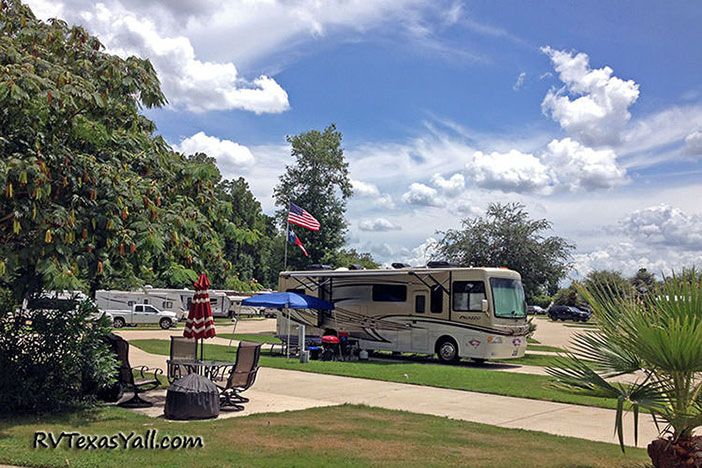 Our campsite at Rayford Crossing RV Resort