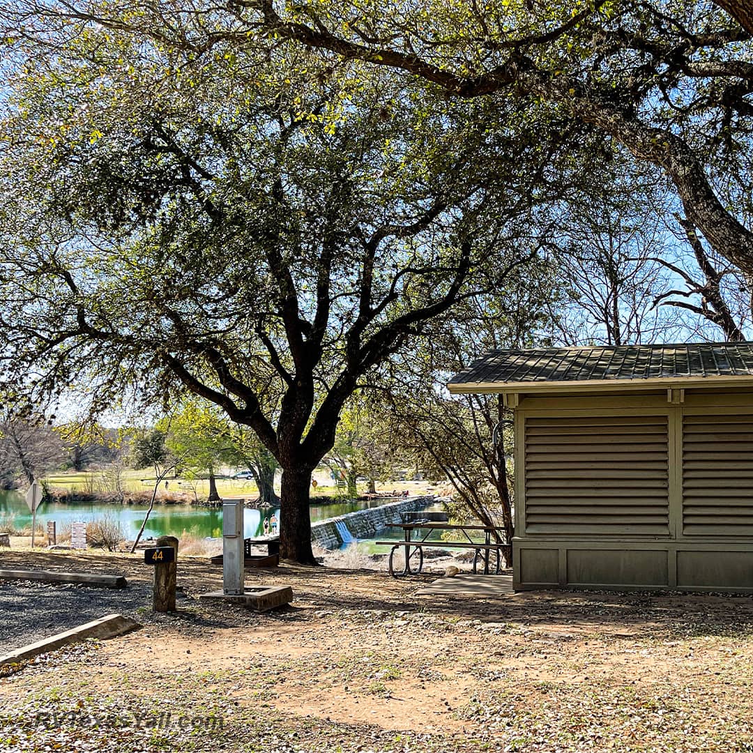 Blanco State Park Shelter With River View