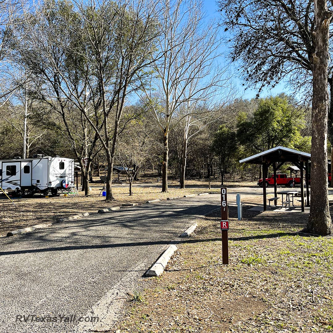 Pull-Thru Campsite at Blanco State Park
