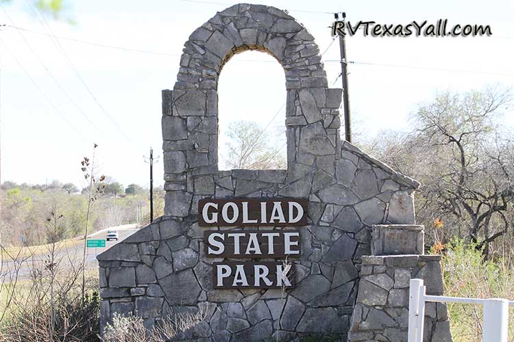 Entrance to Goliad State Park