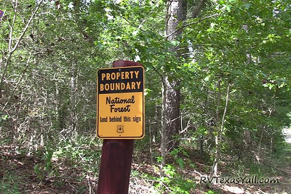 National Forest Marker Just Outside of Huntsville State Park
