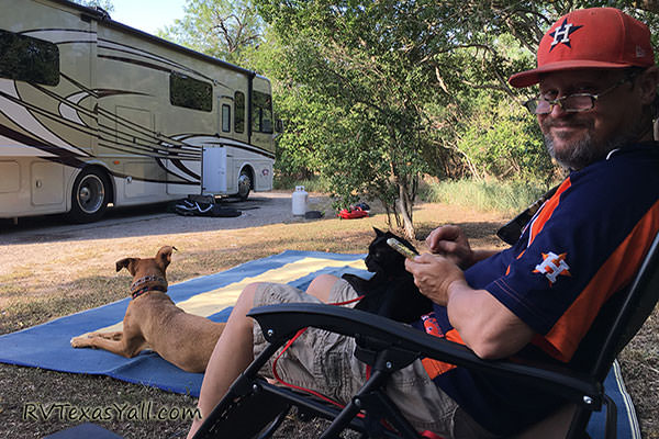 Our Campsite at Lake Corpus Christi