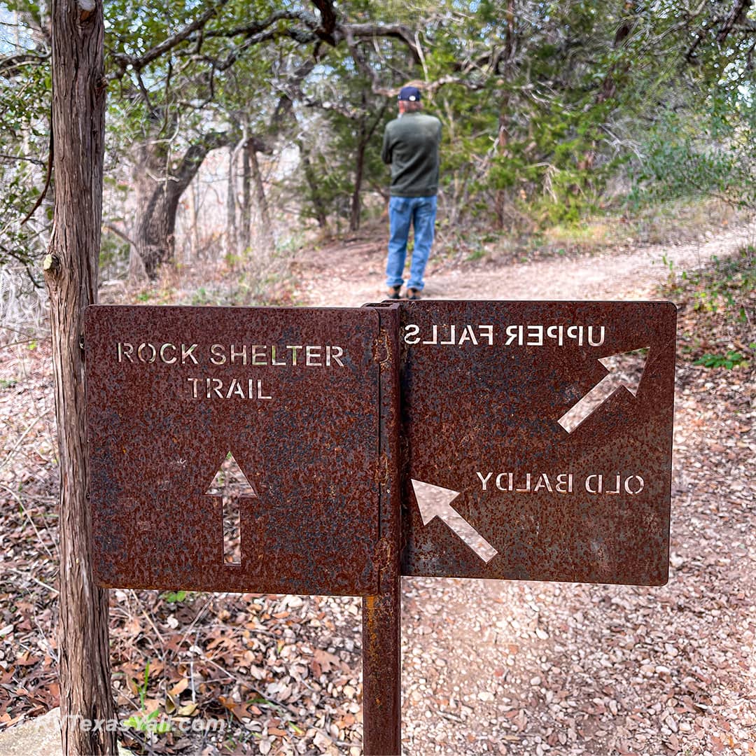 Trail Sign at McKinney Falls State Park