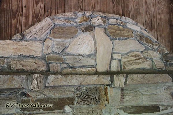 Petrified Wood Fireplace Art in Mission Tejas
