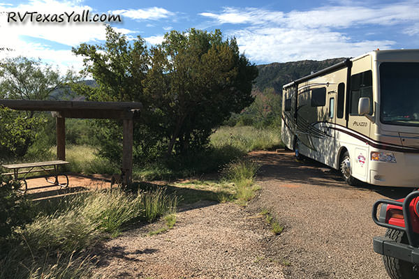 Our Campsite at Palo Duro Canyon