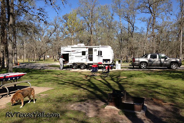 Campsite at Stephen F Austin State Park